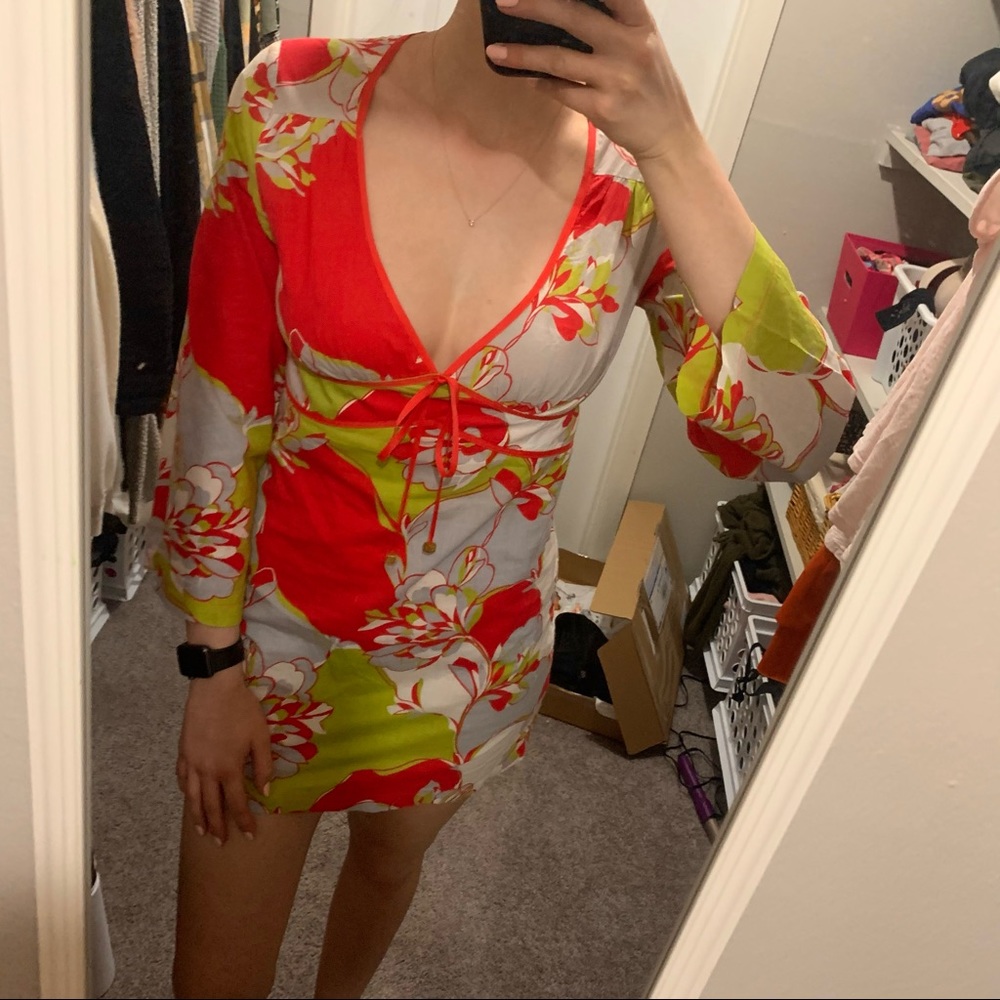 retro vintage floral dress